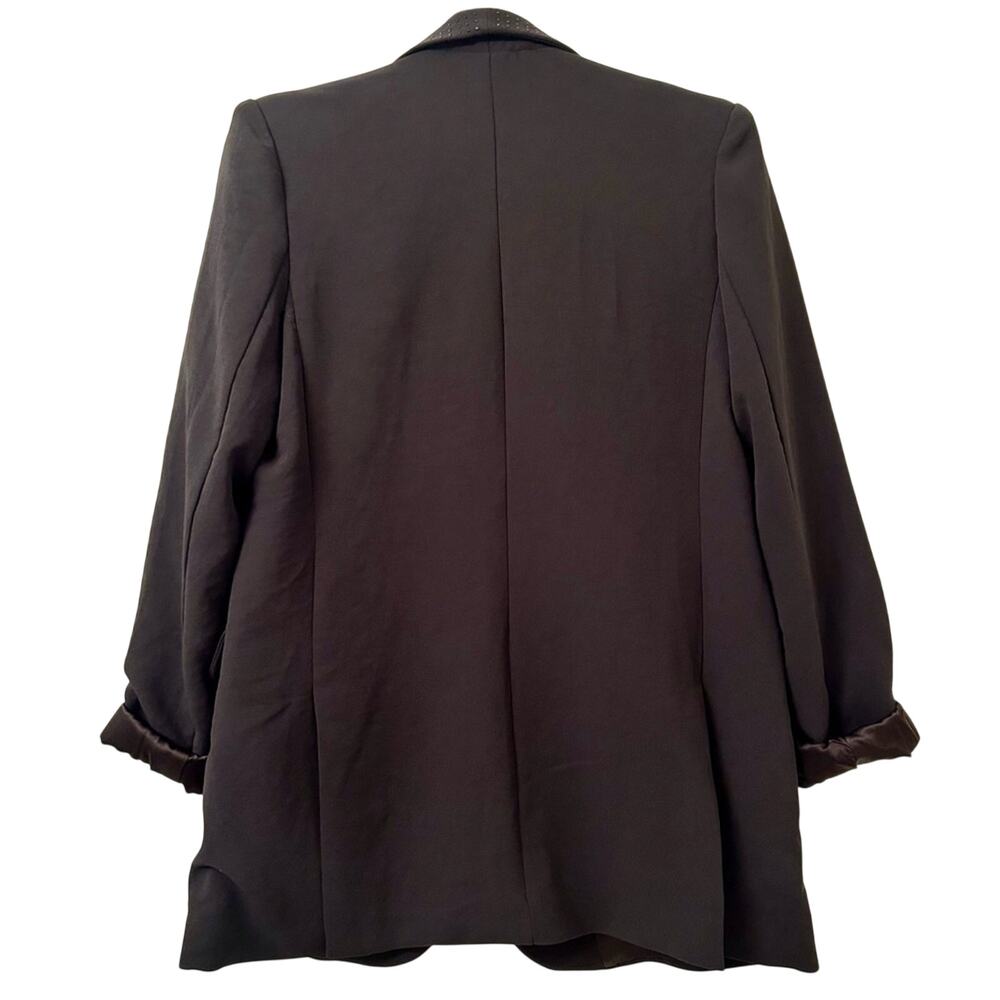 ✨ Forever 21 Black Rhinestone Blazer Size Large NWOT Single Breasted Jacket - Picture 3 of 17